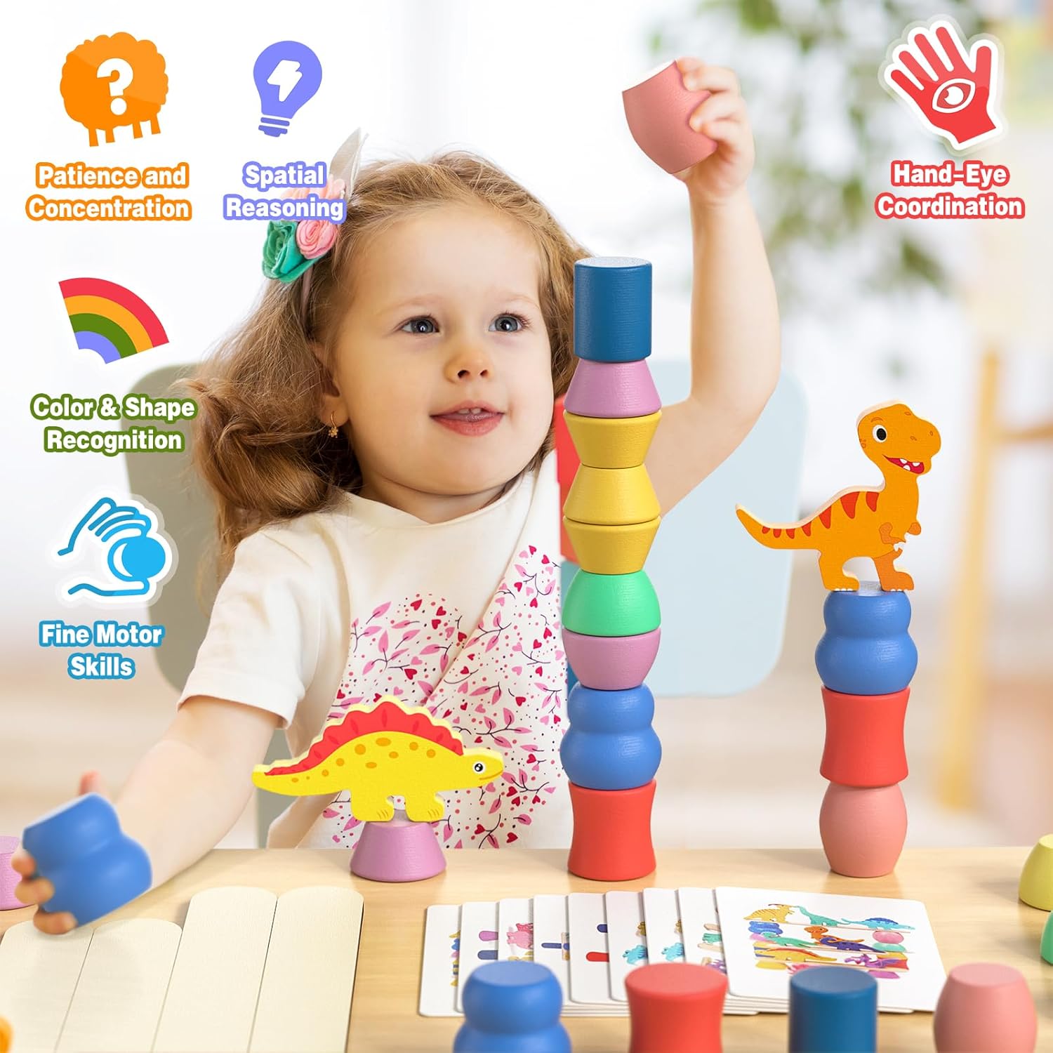 Gioco di Smistamento Dinosauri Montessori