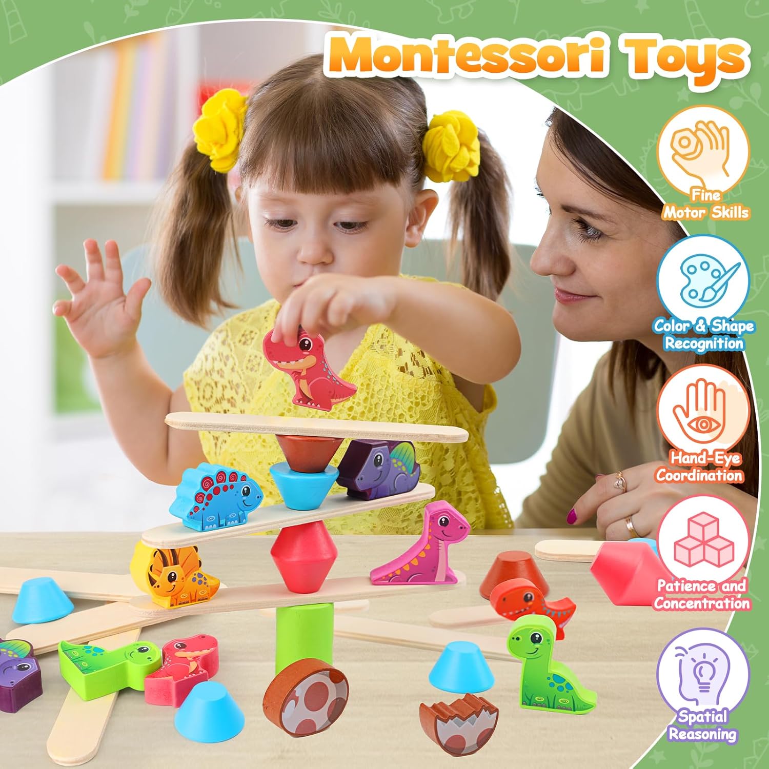 Gioco di Smistamento Dinosauri Montessori