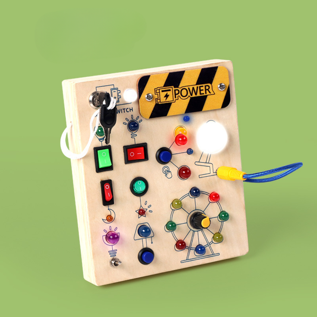 Tavola Sensoriale Montessori in Legno con Luci LED