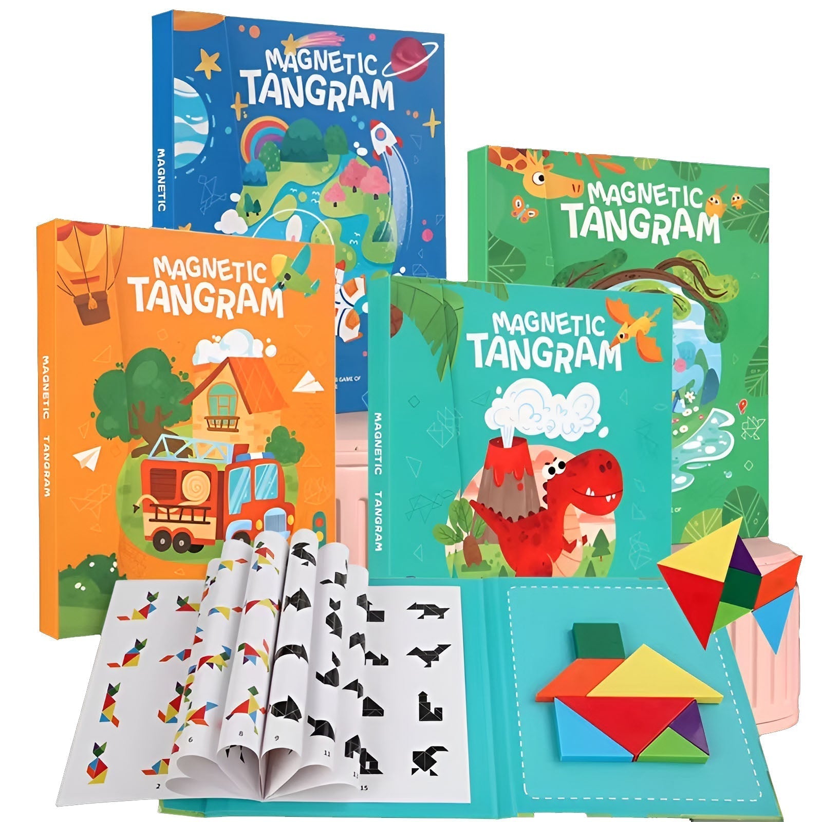 Puzzle Magnetico Tangram 3D Montessori