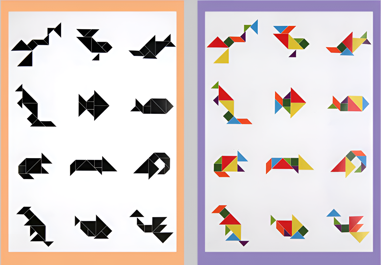 Puzzle Magnetico Tangram 3D Montessori