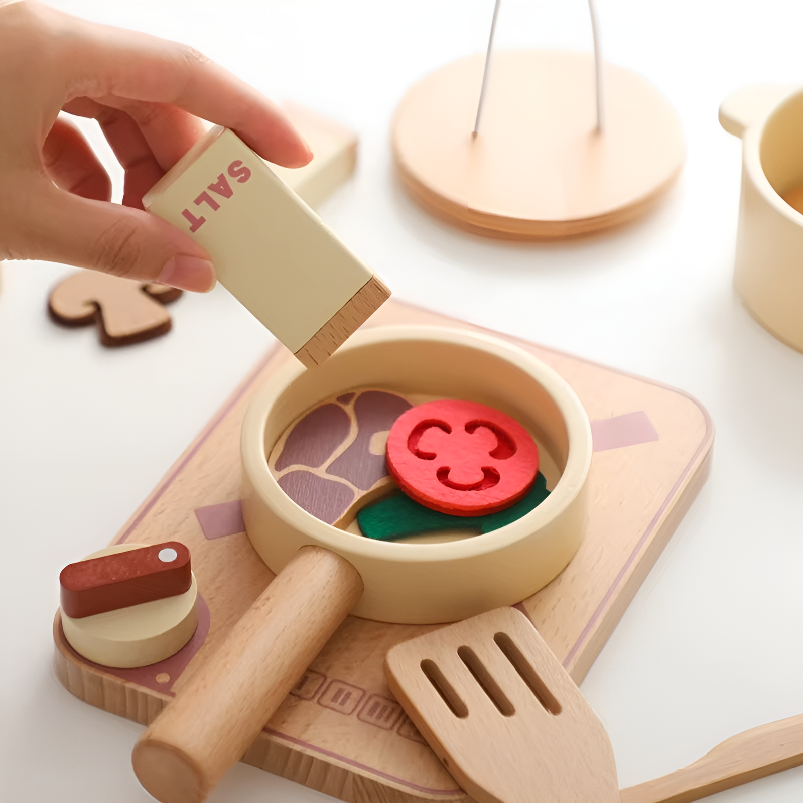 Cucina Giocattolo in Legno Montessori