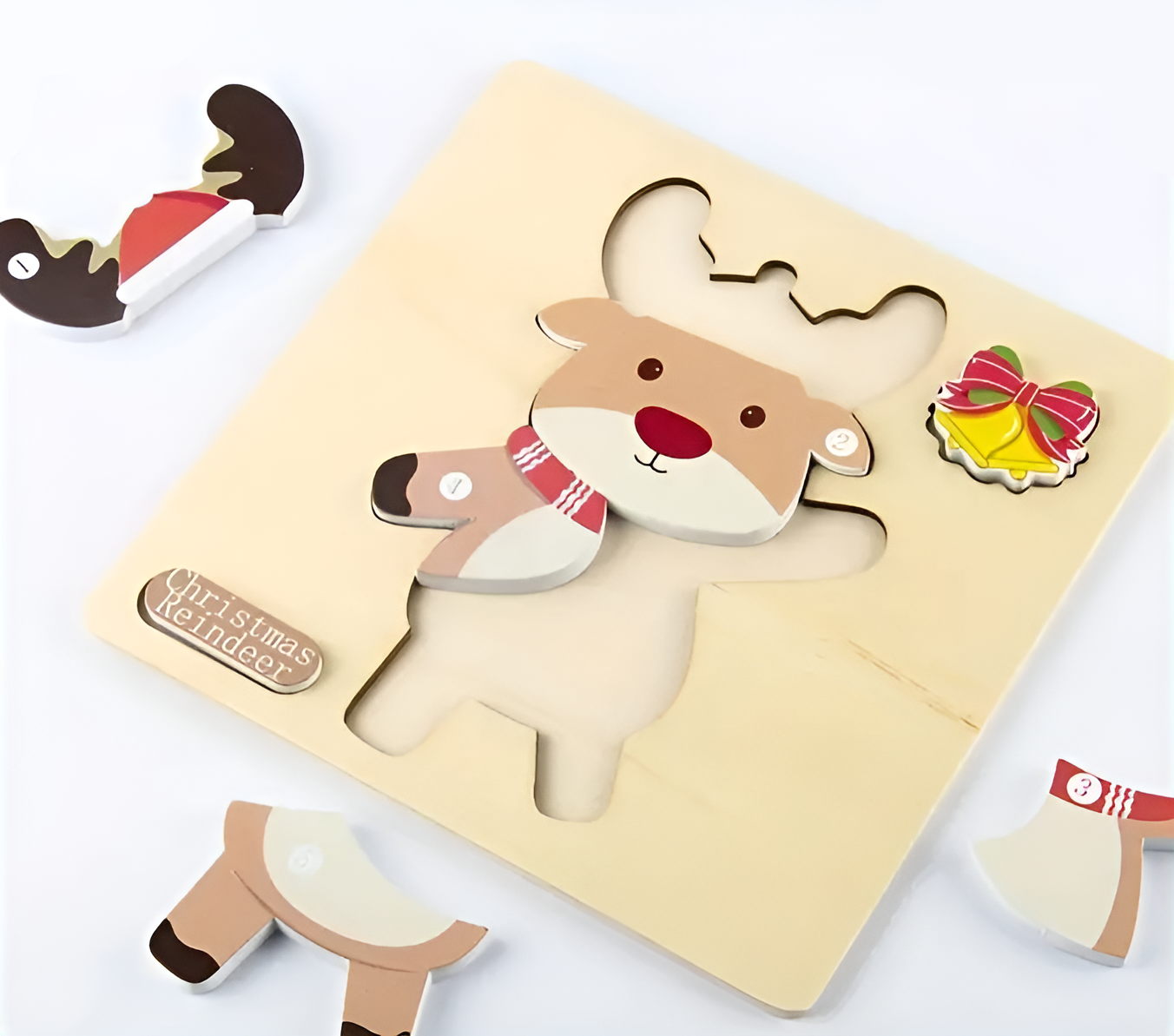 Puzzle Natalizi in Legno Montessori