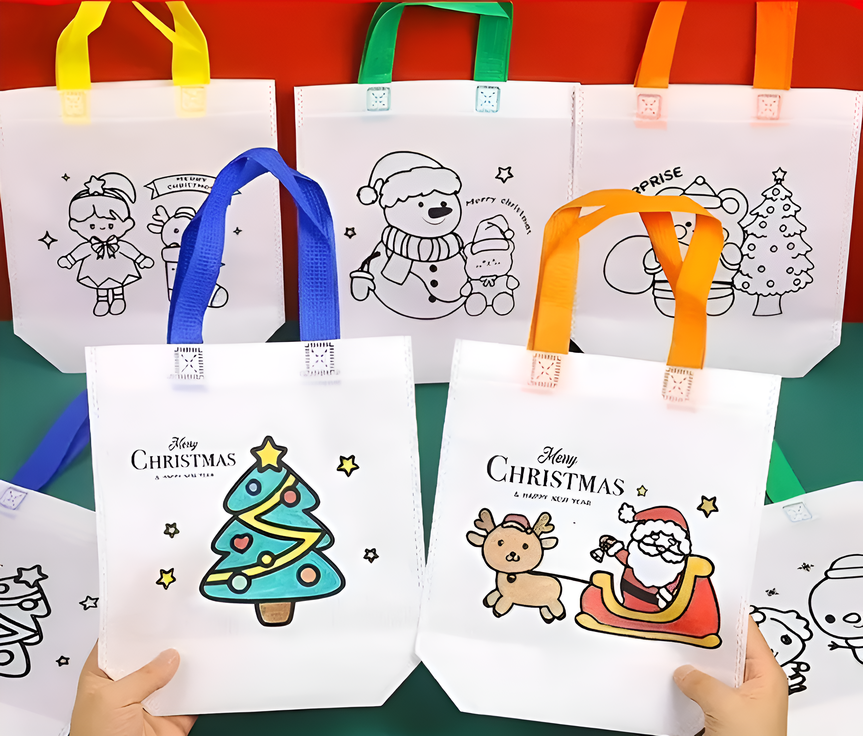 Sacchetti di Natale Fai-da-Te Montessori (6 pezzi)
