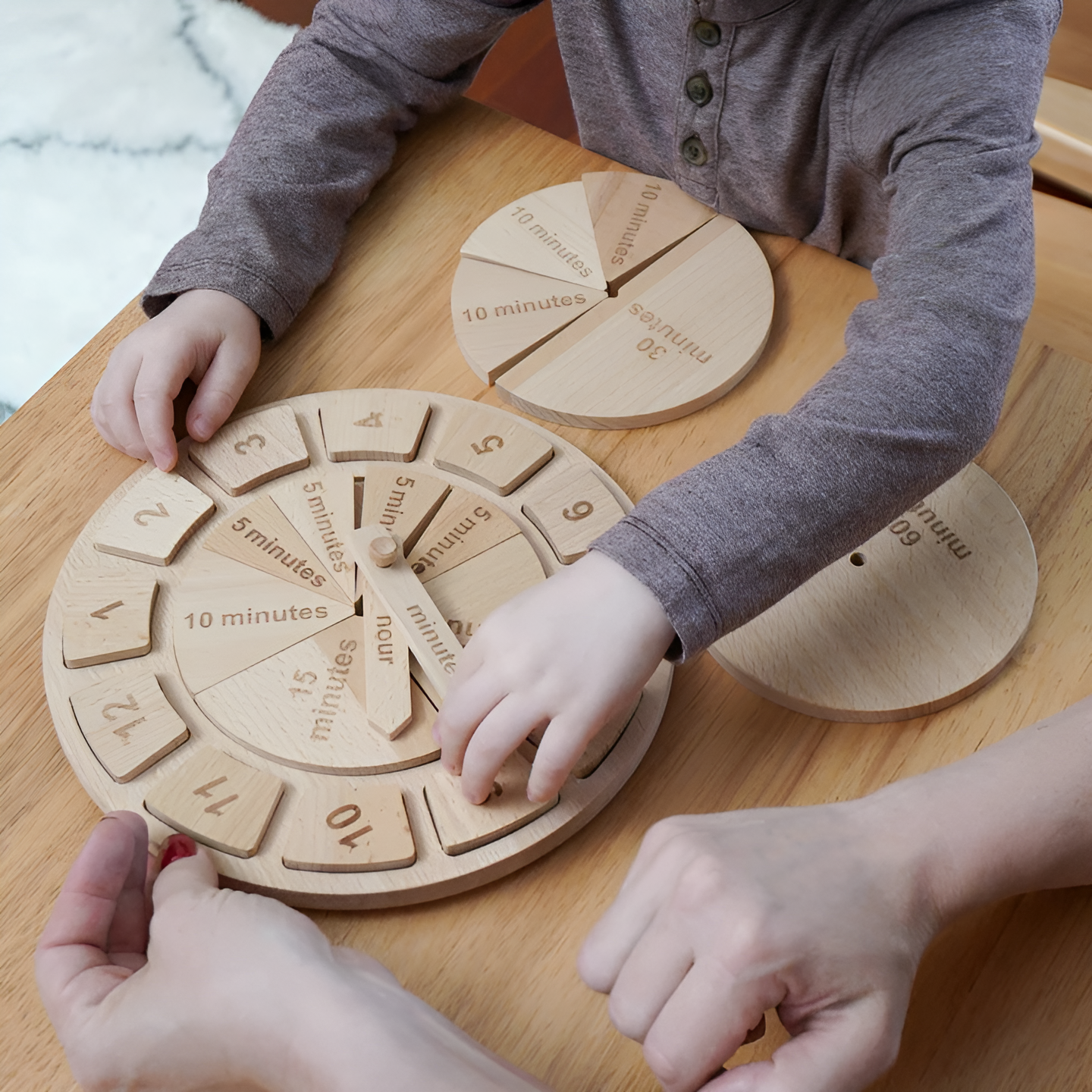 Puzzle Orologio in Legno Montessori