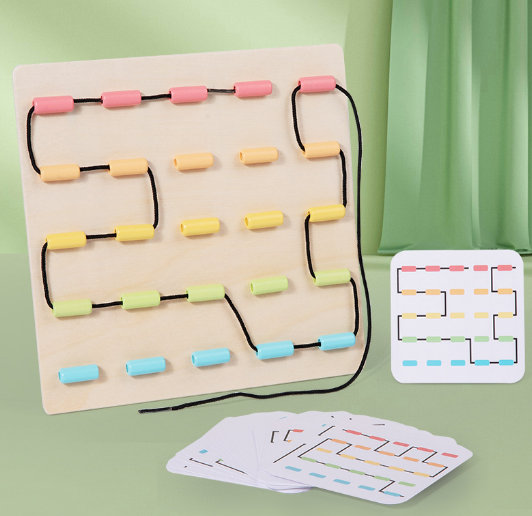Tavola di Infilatura Geometrica Montessori
