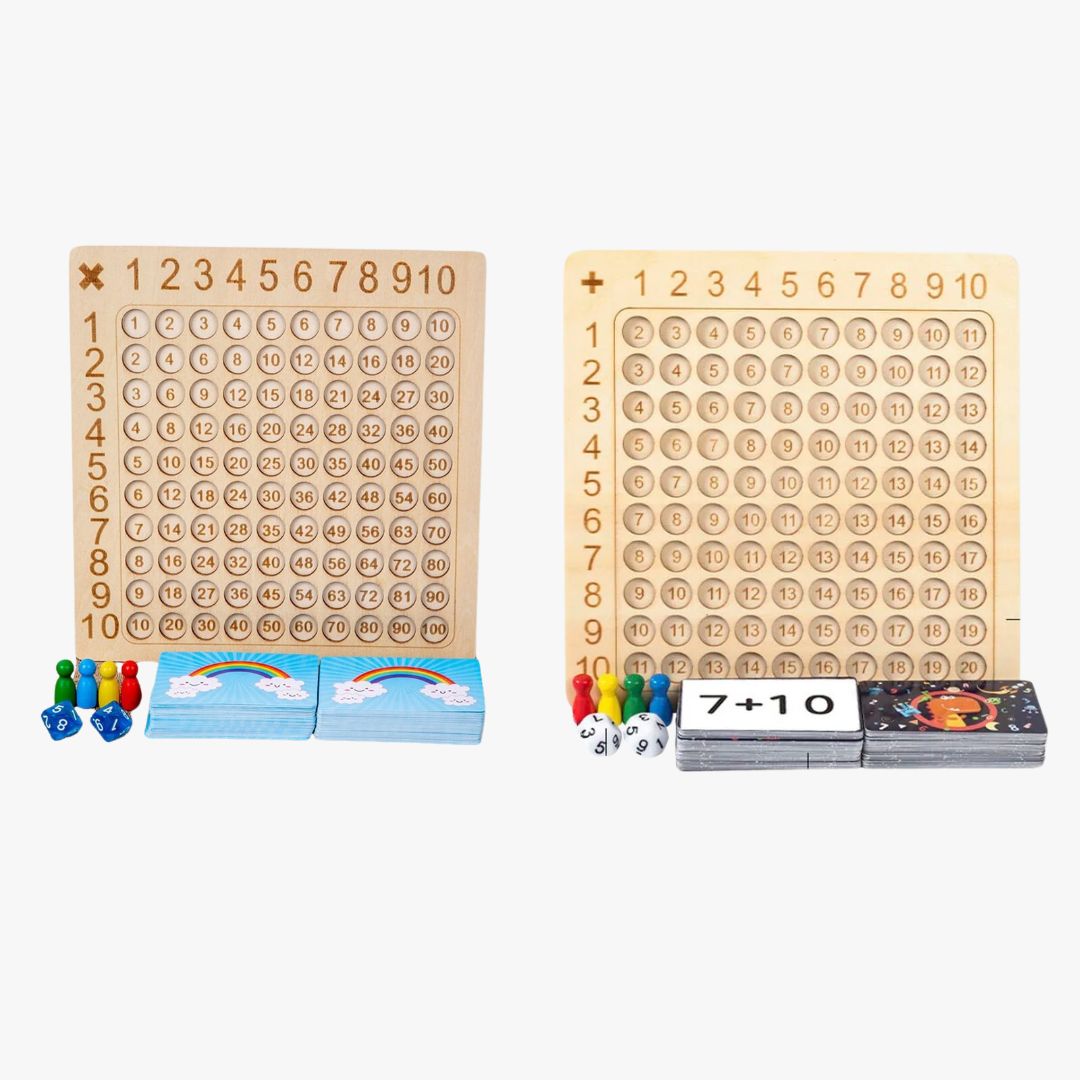 Gioco Matematico Montessori con Carte e Dadi