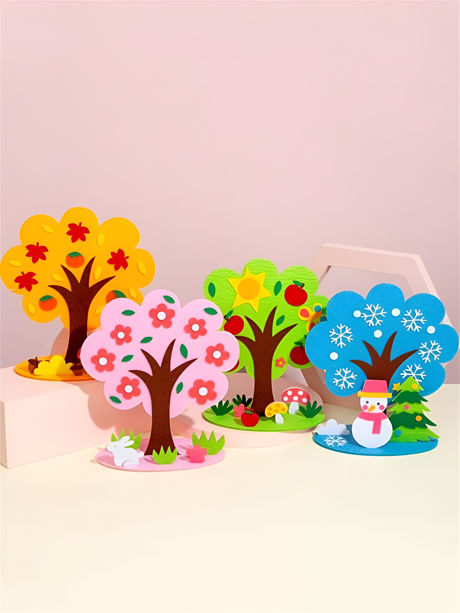 Kit Albero delle Stagioni in Feltro Montessori
