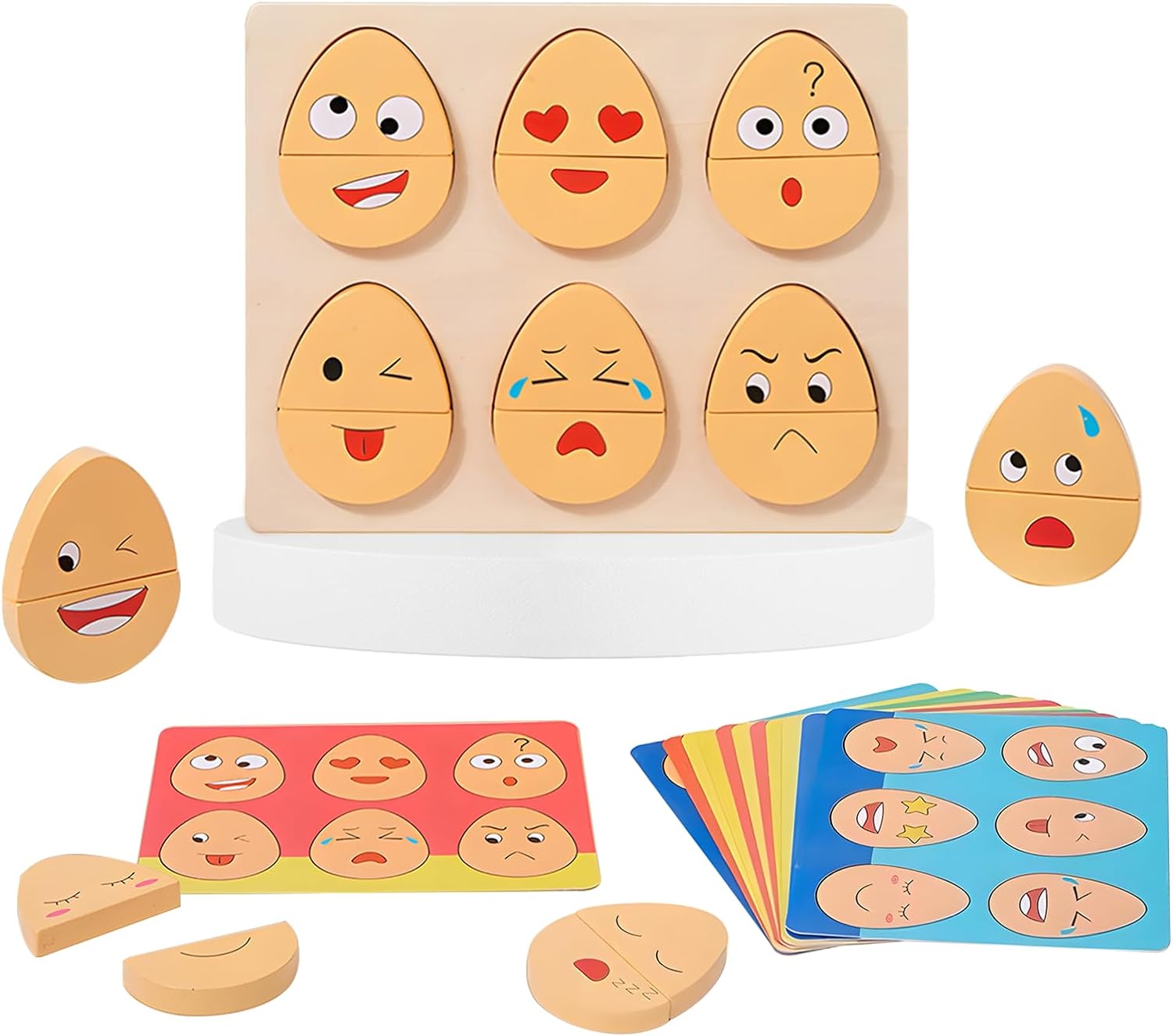 Uova delle Espressioni in Legno Montessori
