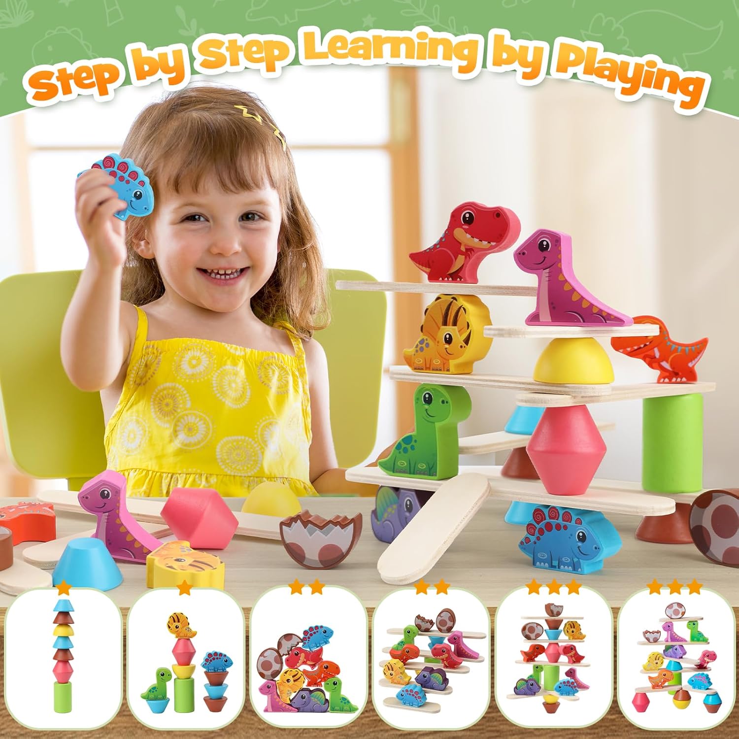 Gioco di Smistamento Dinosauri Montessori