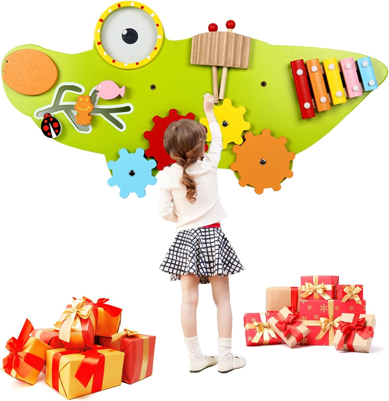 Tavola Sensoriale a Muro Coccodrillo Montessori