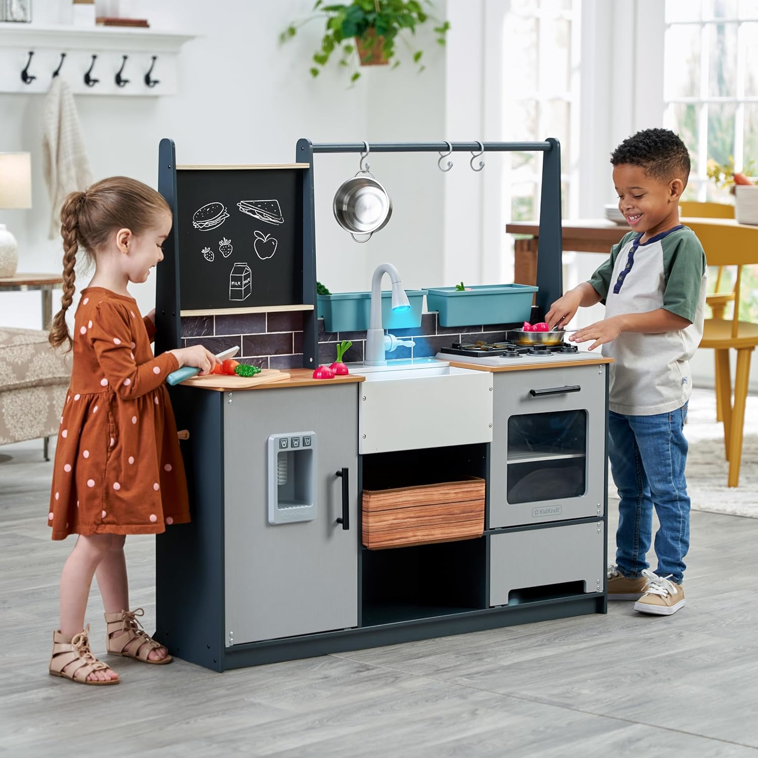 Cucina Giocattolo in Legno Montessori per Bambini