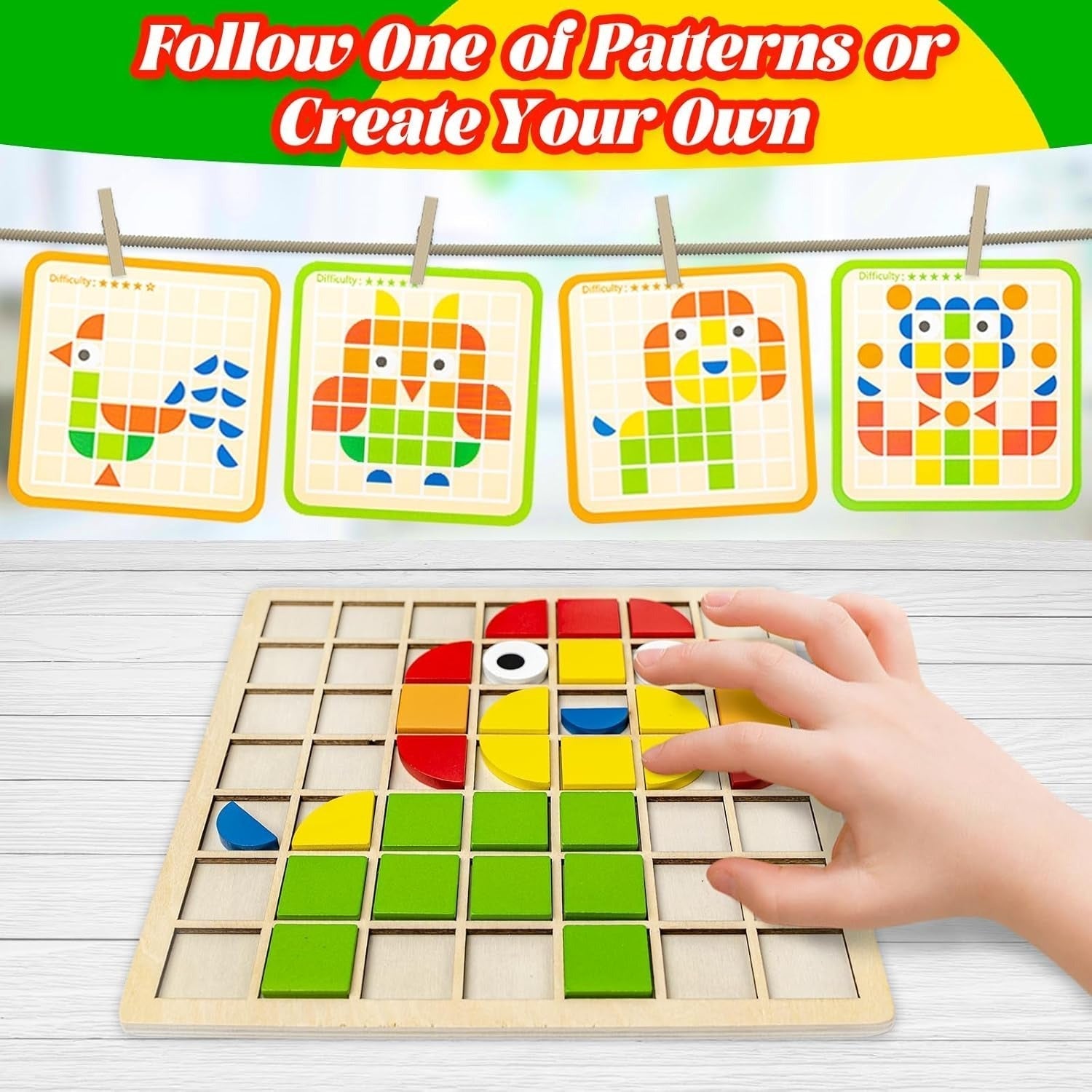 Puzzle di Riconoscimento Schemi Montessori