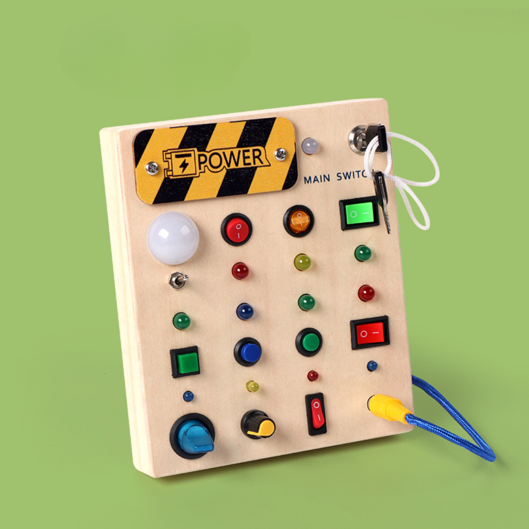 Tavola Sensoriale Montessori in Legno con Luci LED