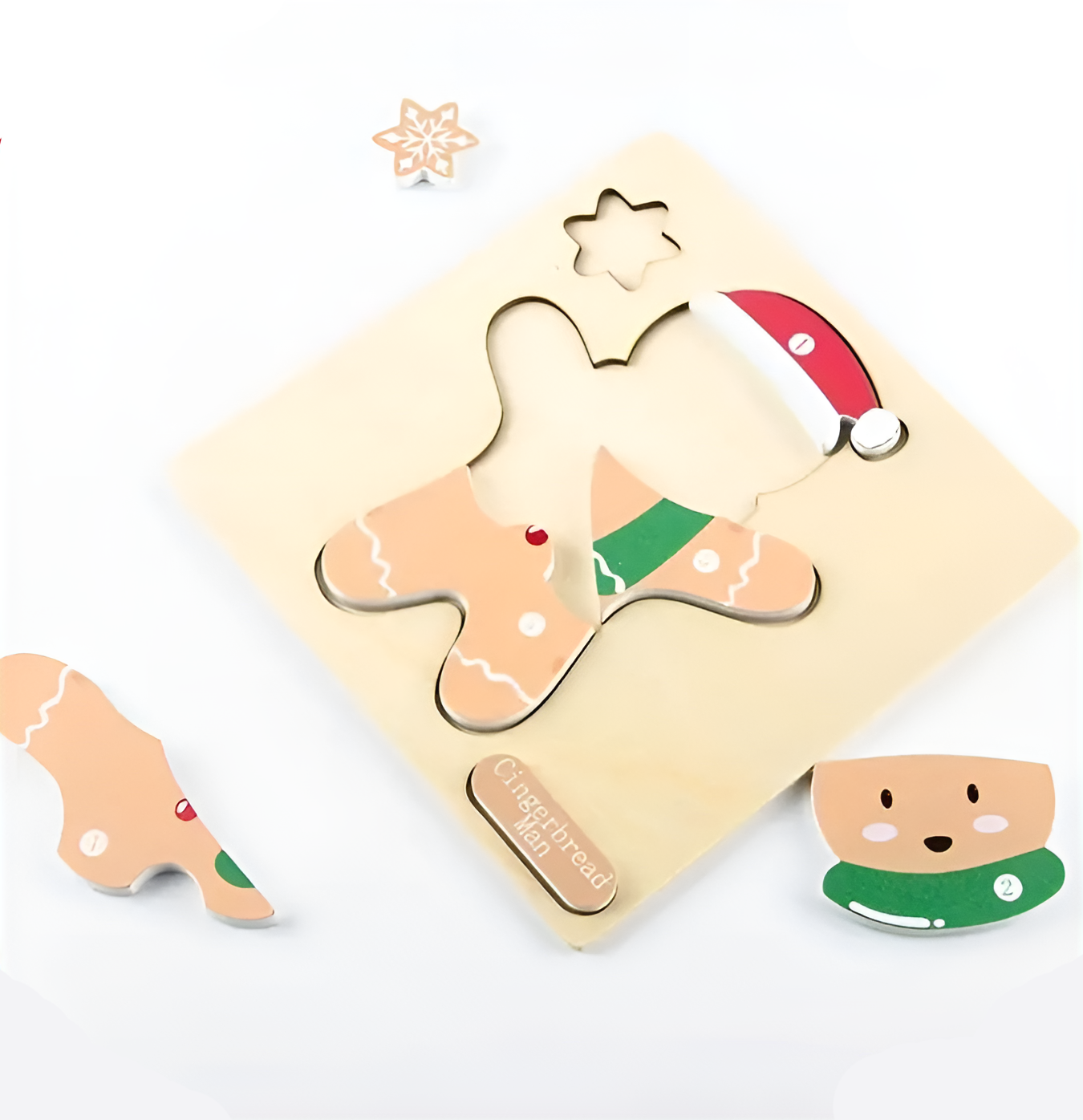 Puzzle Natalizi in Legno Montessori