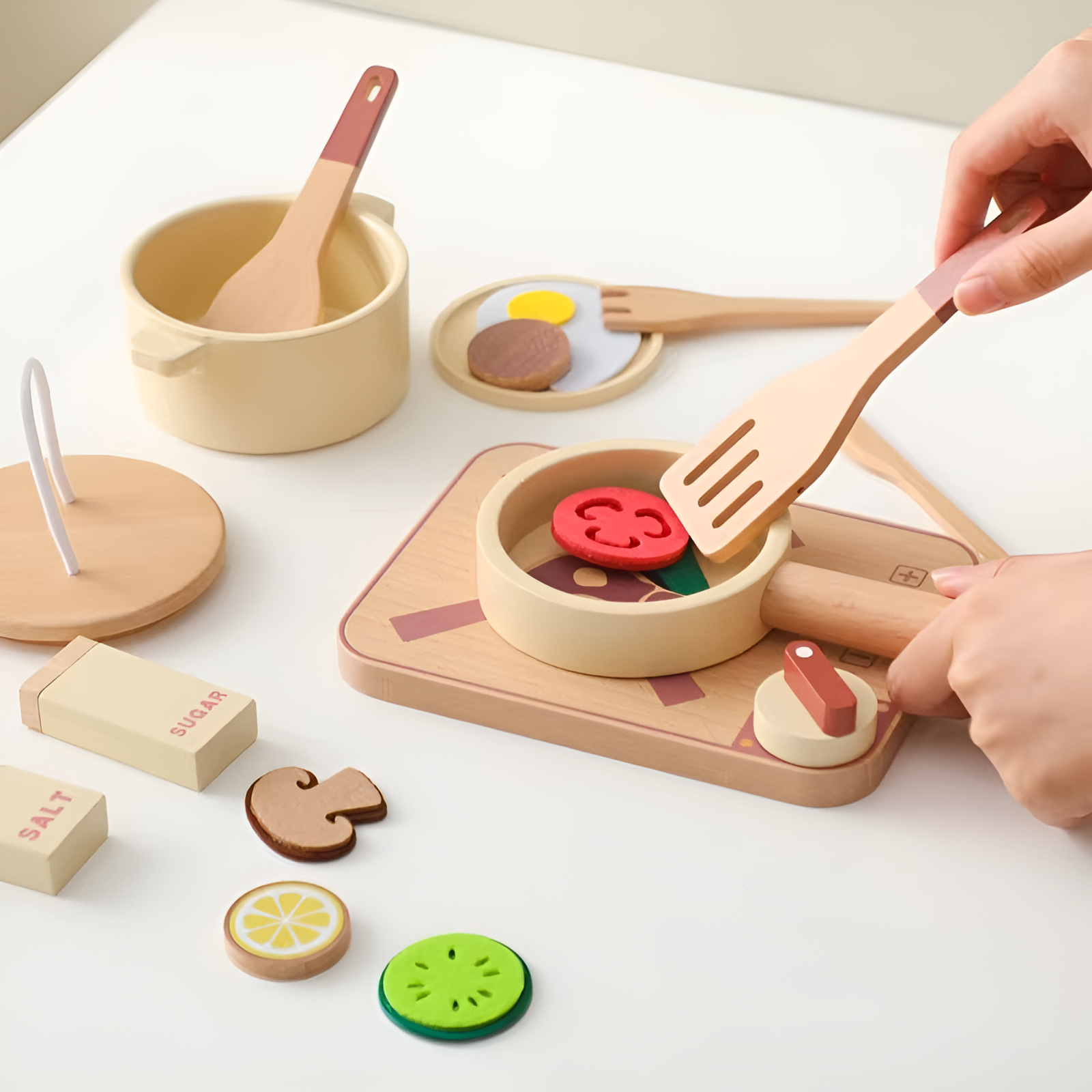Cucina Giocattolo in Legno Montessori
