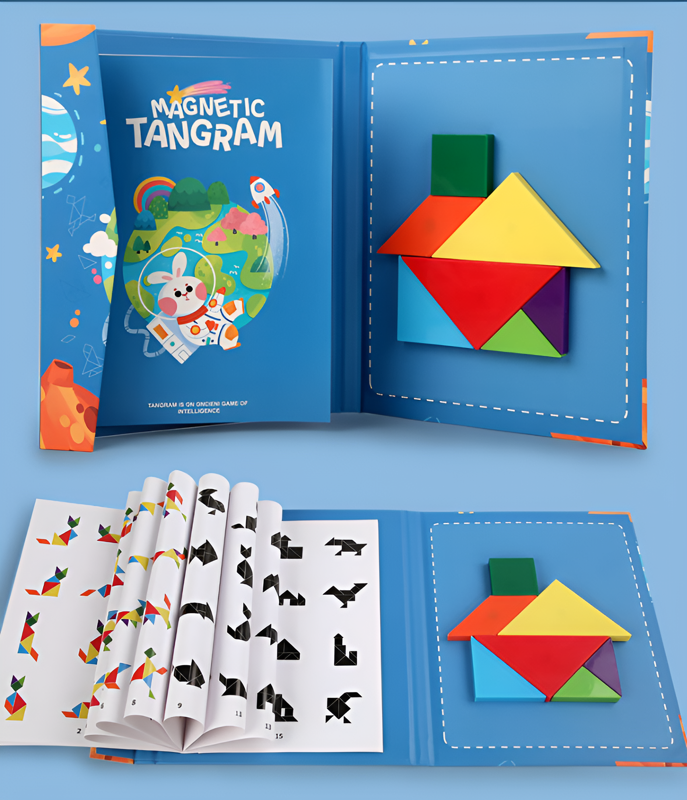 Puzzle Magnetico Tangram 3D Montessori