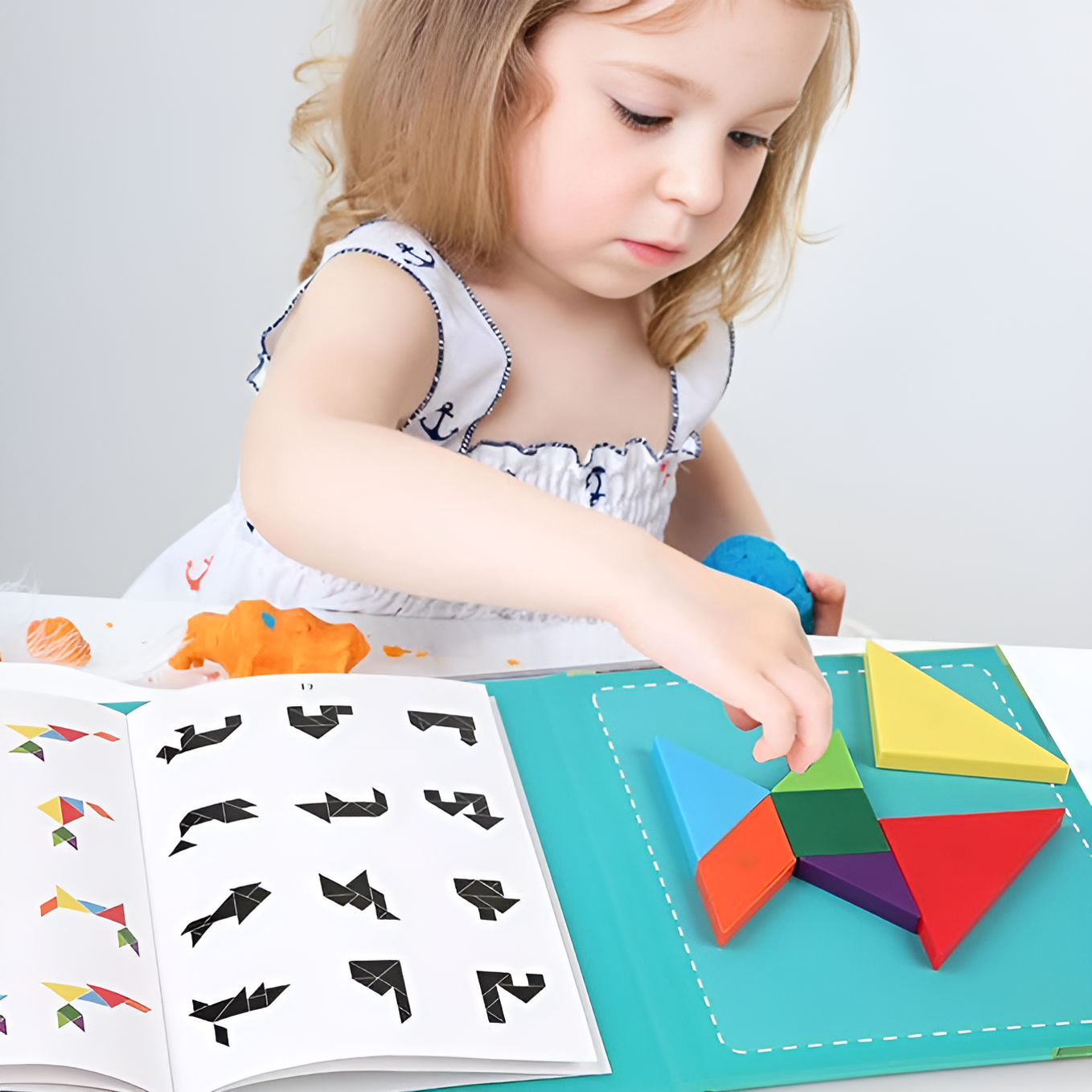 Puzzle Magnetico Tangram 3D Montessori