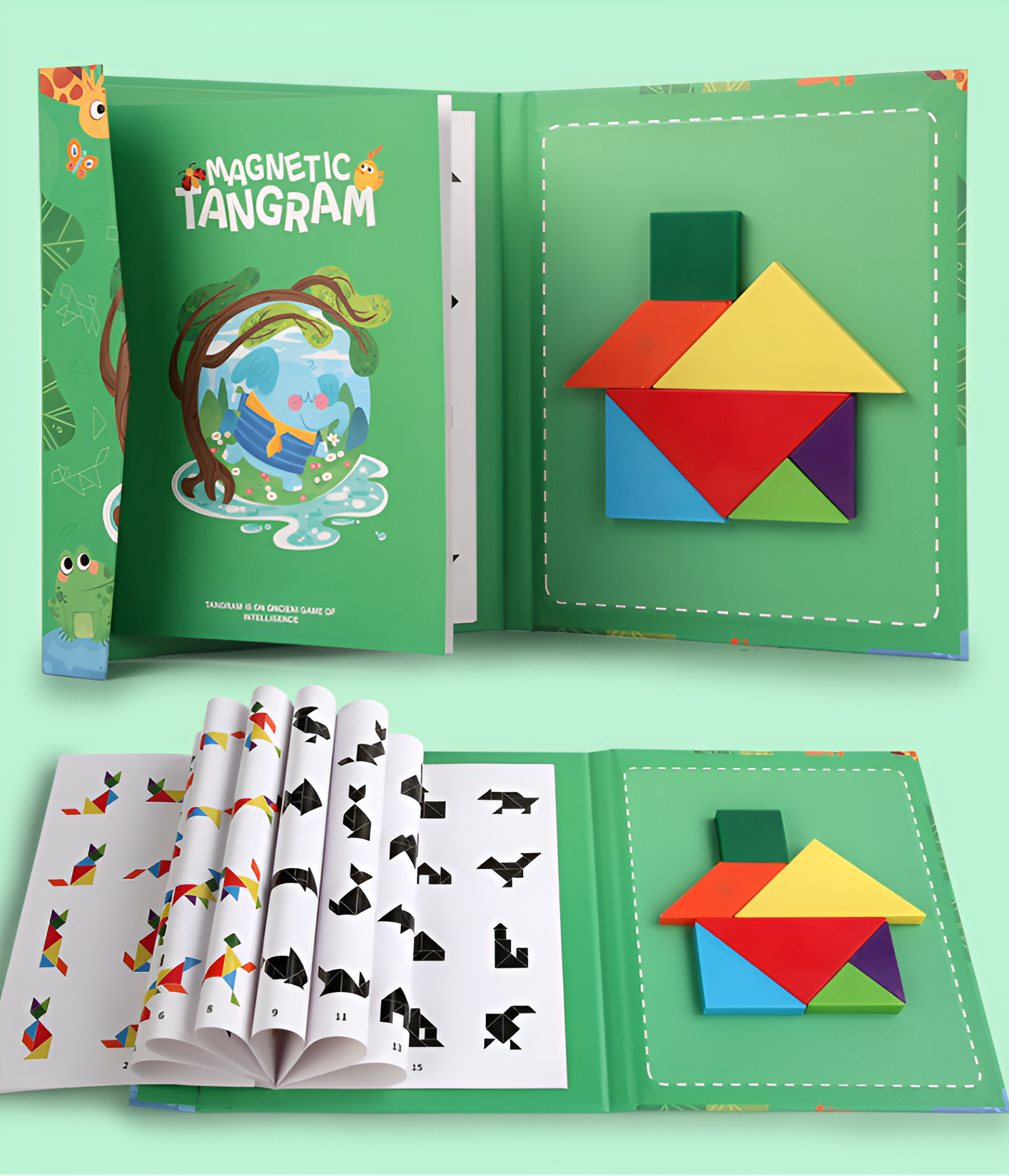 Puzzle Magnetico Tangram 3D Montessori