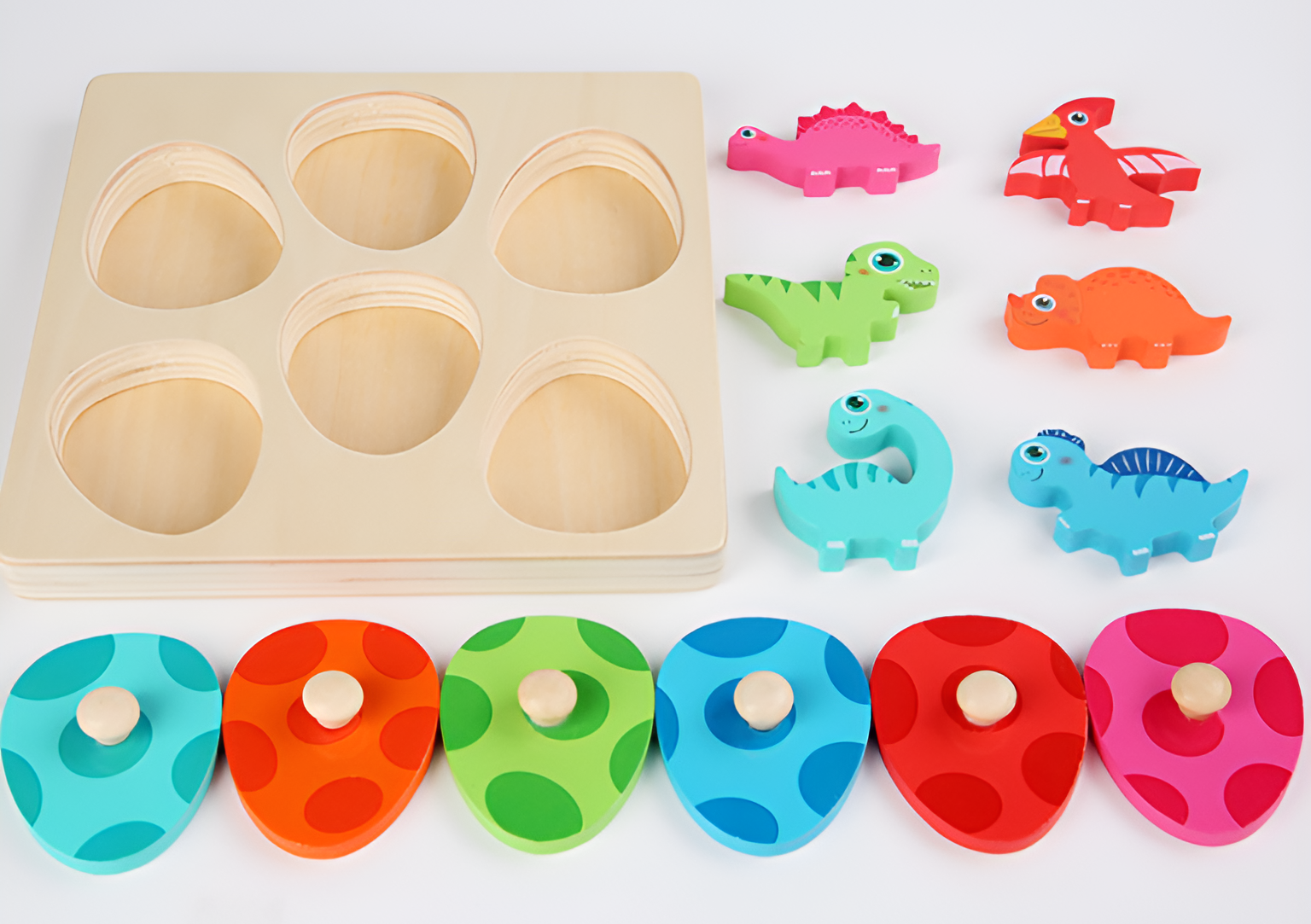 Puzzle Uova e Dinosauri da Abbinare Montessori
