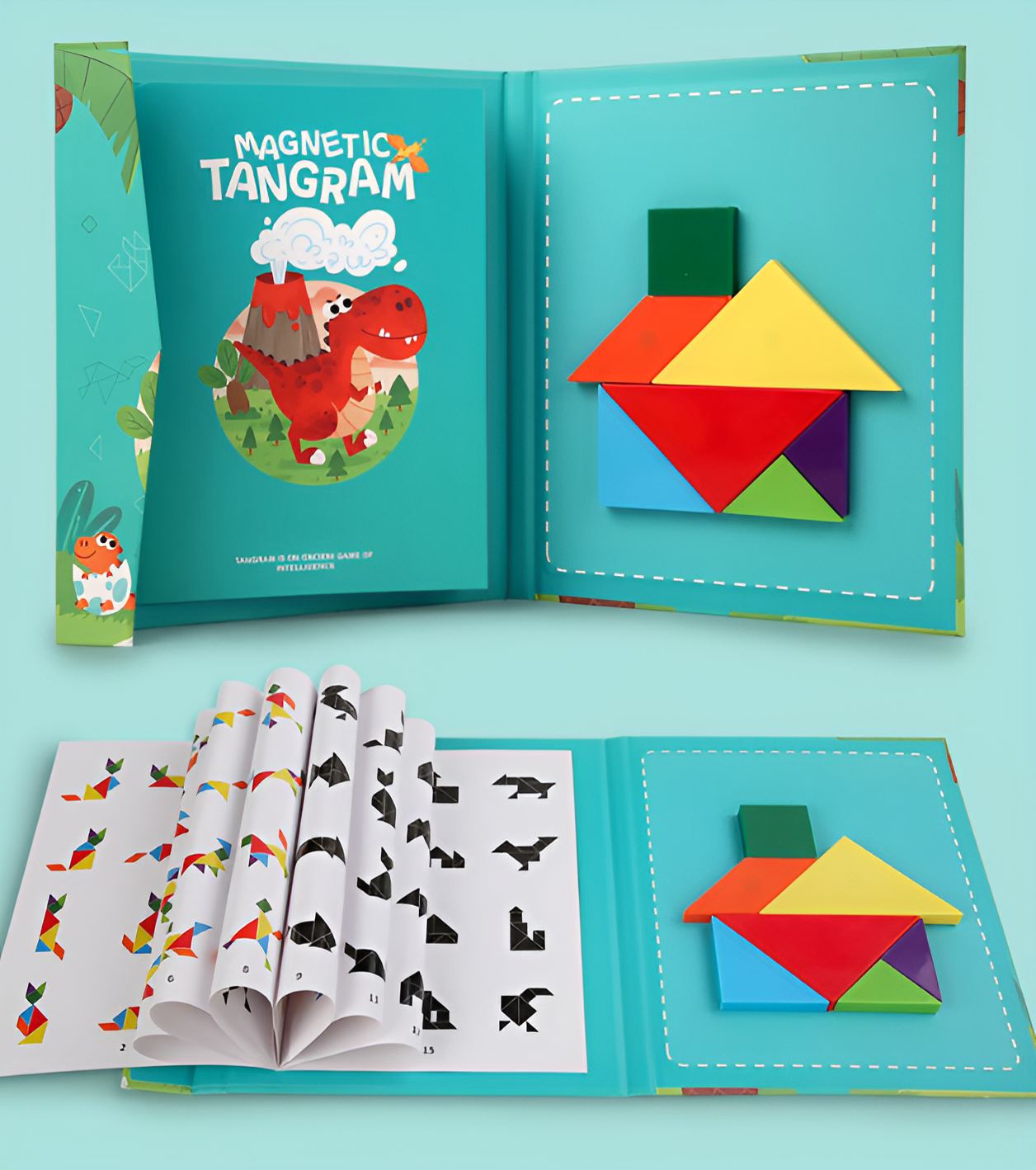 Puzzle Magnetico Tangram 3D Montessori