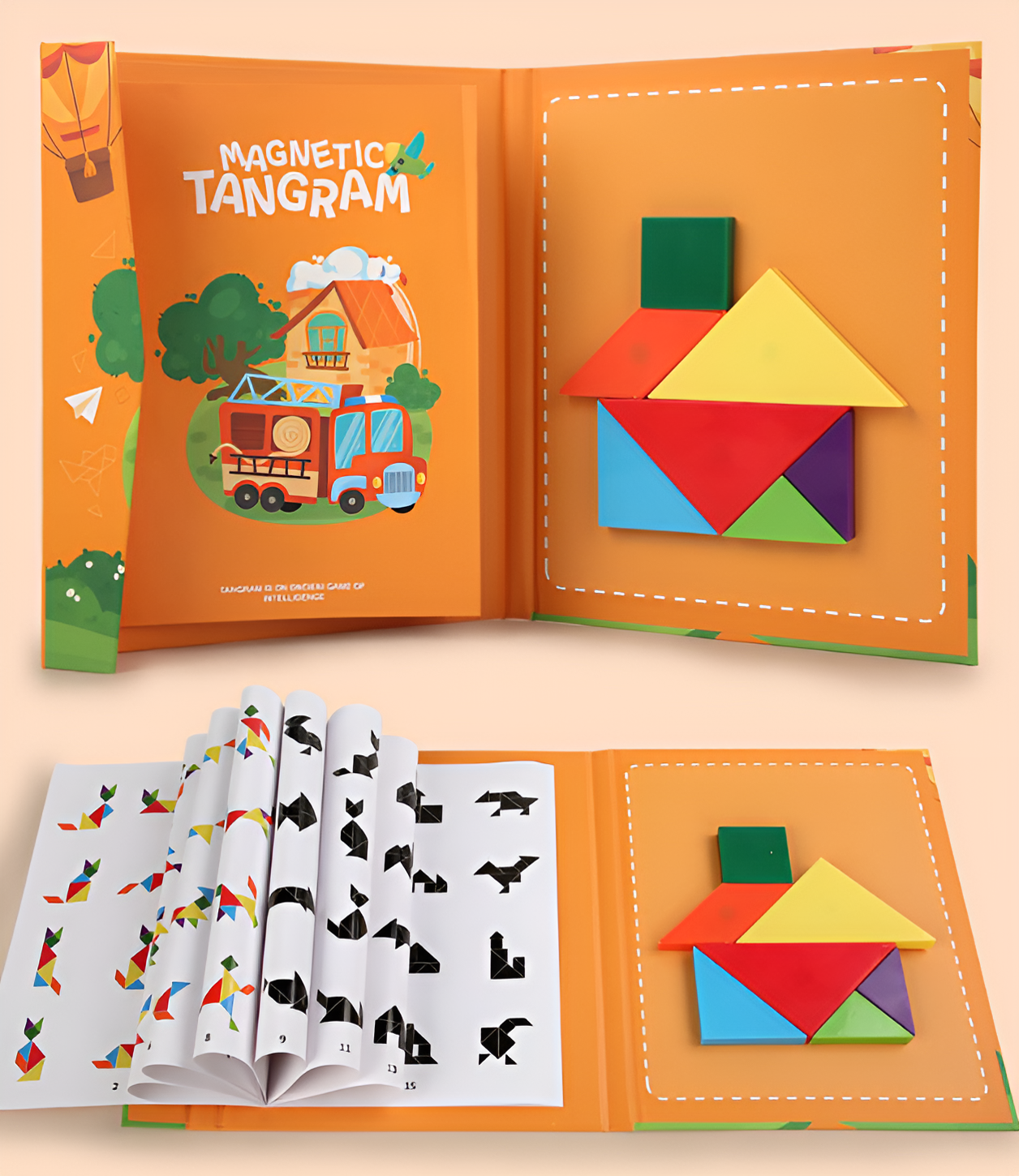 Puzzle Magnetico Tangram 3D Montessori