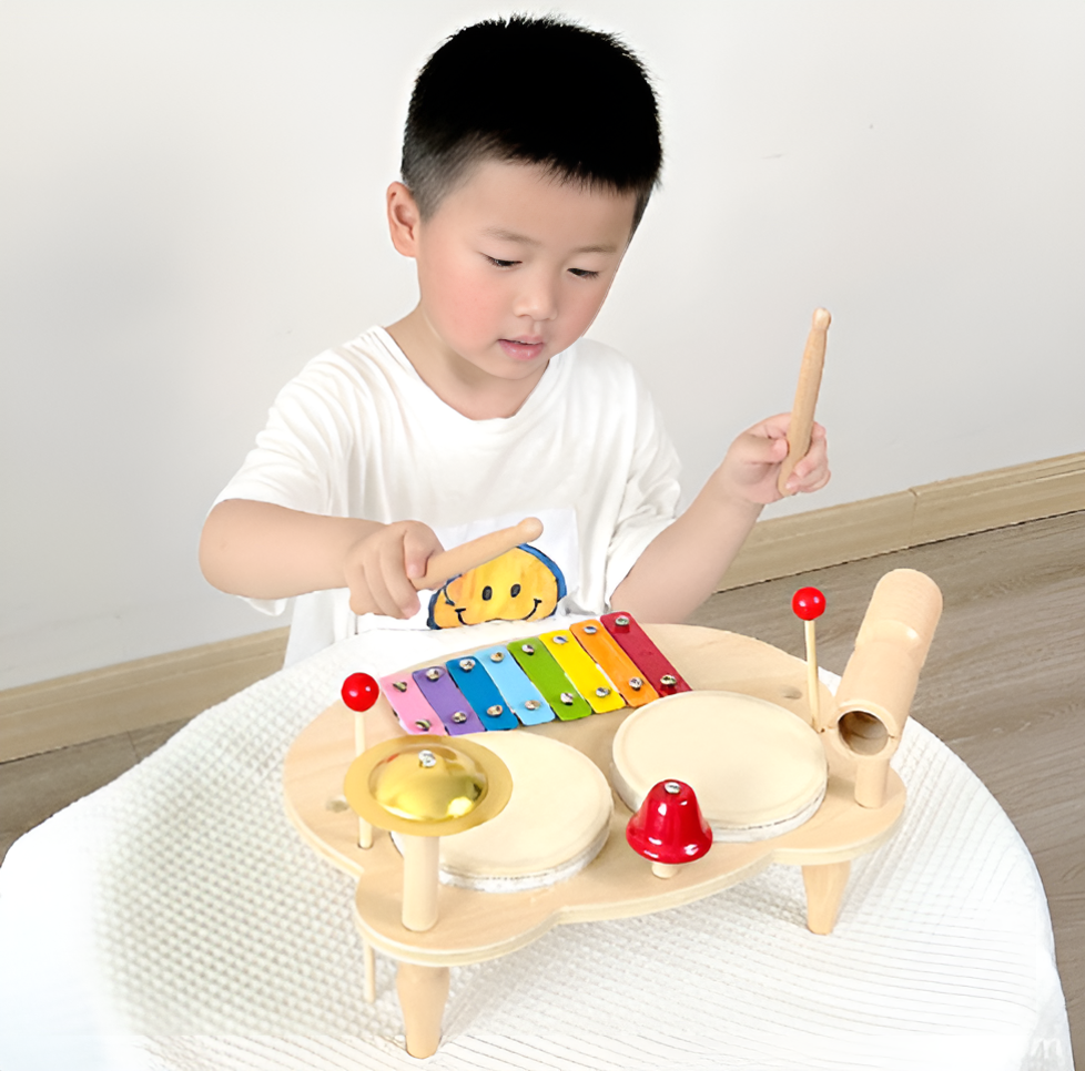 Set di Tamburi in Legno Montessori