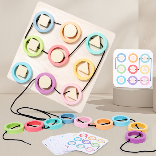 Tavola di Infilatura Geometrica Montessori