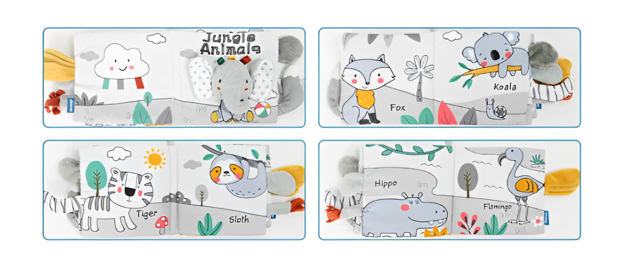 Libro Sensoriale in Stoffa Montessori