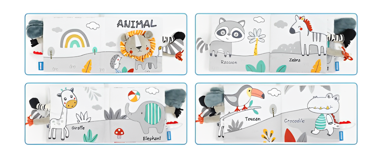 Libro Sensoriale in Stoffa Montessori