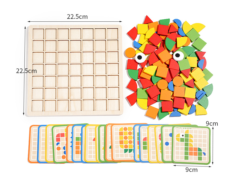 Puzzle di Riconoscimento Schemi Montessori