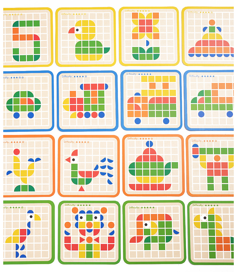 Puzzle di Riconoscimento Schemi Montessori