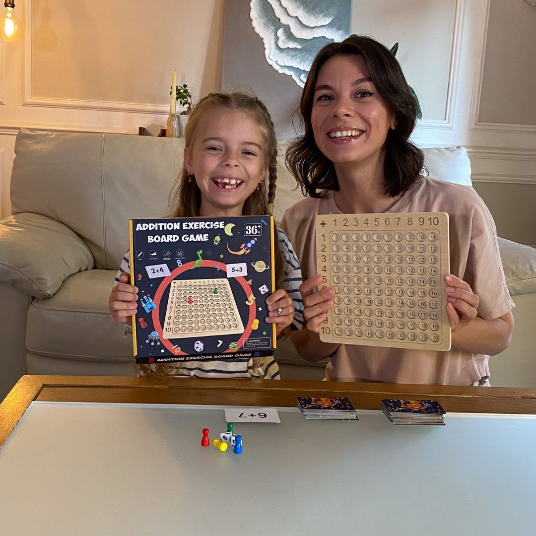 Gioco Matematico Montessori con Carte e Dadi