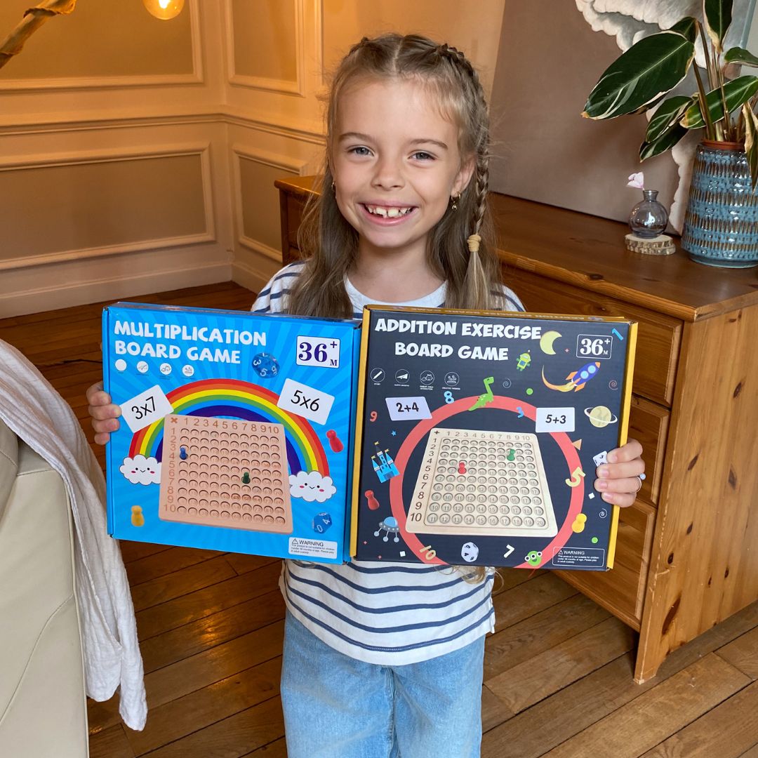Gioco Matematico Montessori con Carte e Dadi