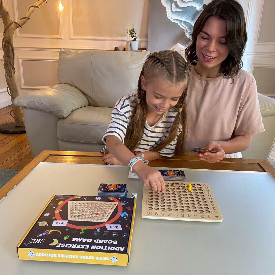 Gioco Matematico Montessori con Carte e Dadi
