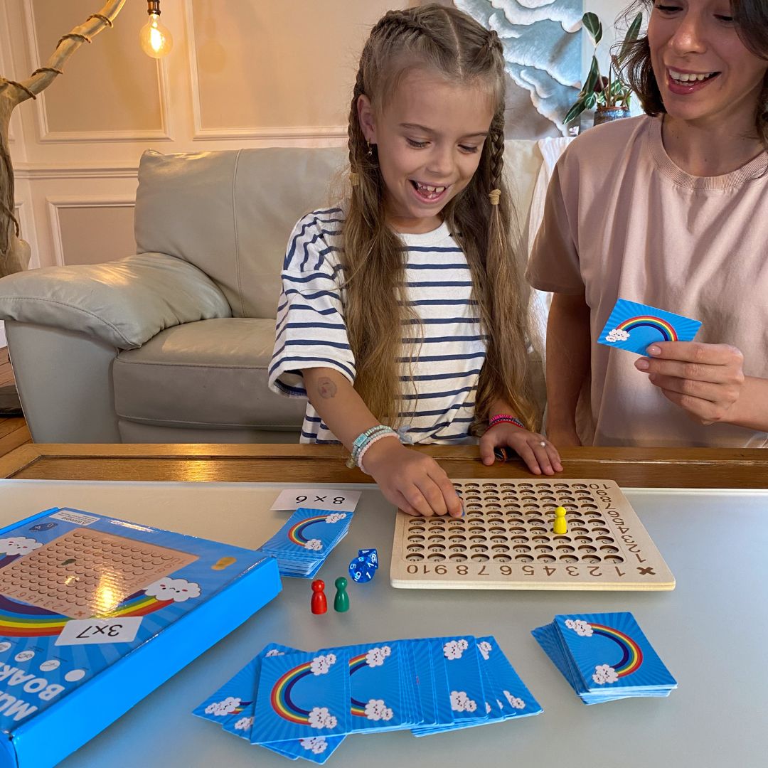Gioco Matematico Montessori con Carte e Dadi