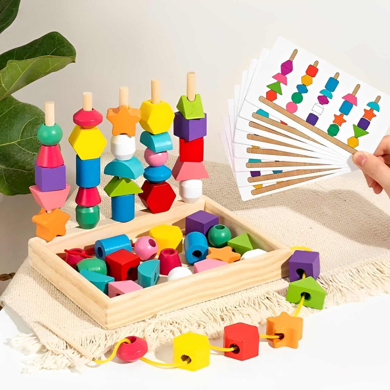 Impilabile Perline Arcobaleno Montessori