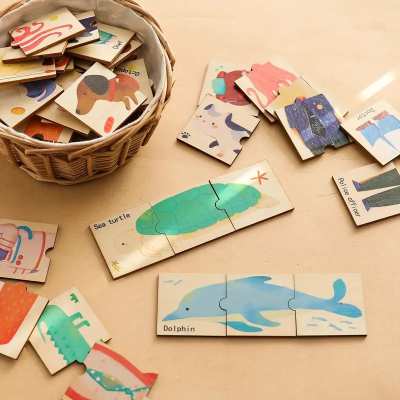Puzzle Sagome Animali Montessori